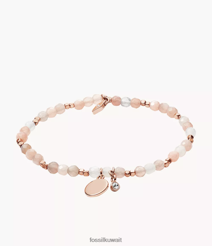 كيلووات Fossil نحيف جورجيا سليكات الألمنيوم سوار اللون البيج 2F6F21007 مجوهرات