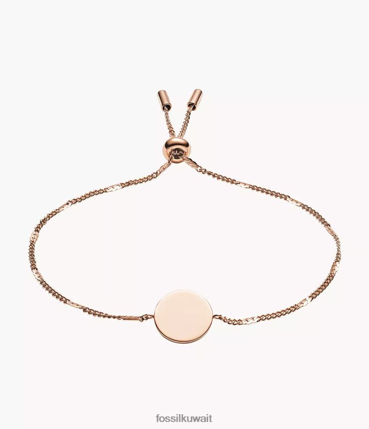 كيلووات Fossil نحيف سوار القرص لين لون ذهبي وردي 2F6F21018 مجوهرات