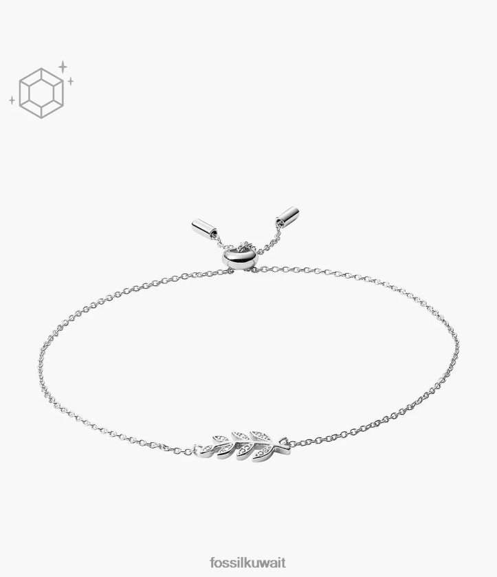 كيلووات Fossil نحيف إليوت سوار غصن الزيتون الاسترليني فضة 2F6F21022 مجوهرات