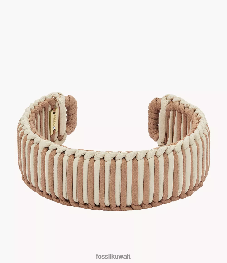 كيلووات Fossil نحيف سوار الإسورة النحاسية الكفة الصيفية نغمة ذهبية 2F6F21023 مجوهرات