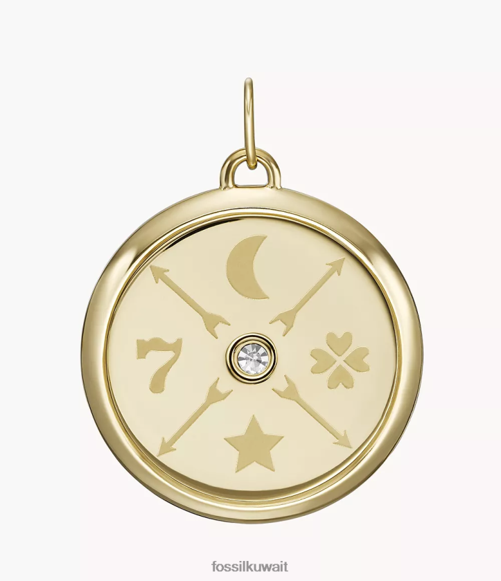 كيلووات Fossil نحيف يا له من سحر ساحر من الفولاذ المقاوم للصدأ نغمة ذهبية 2F6F21176 مجوهرات