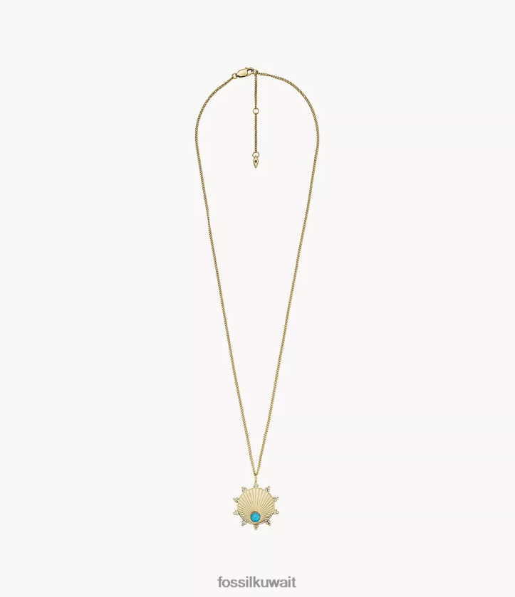 كيلووات Fossil نحيف قلادة قلادة شمس تكساس الفيروز 2F6F21236 مجوهرات