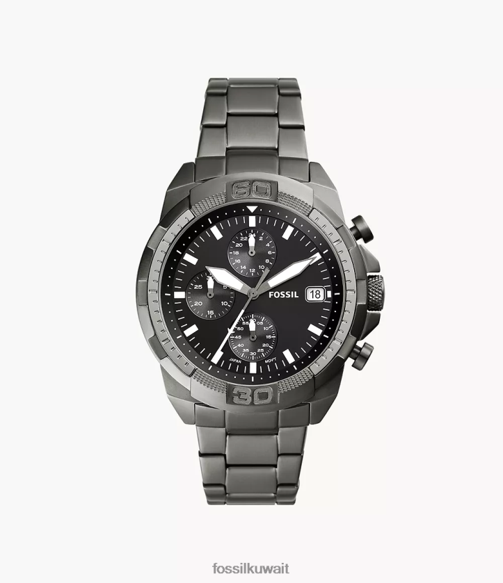 كيلووات Fossil رجال ساعة برونسون كرونوغراف من الستانلس ستيل دخان 2F6F21341 يشاهد