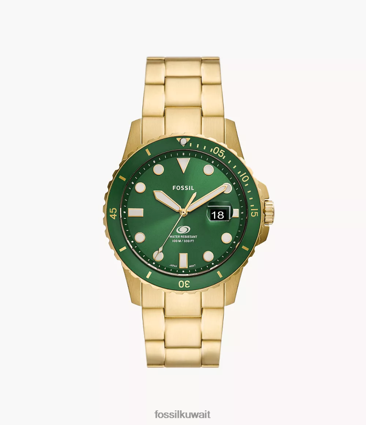 كيلووات Fossil رجال ساعة بثلاثة عقارب من الفولاذ المقاوم للصدأ أزرق 2F6F21350 يشاهد