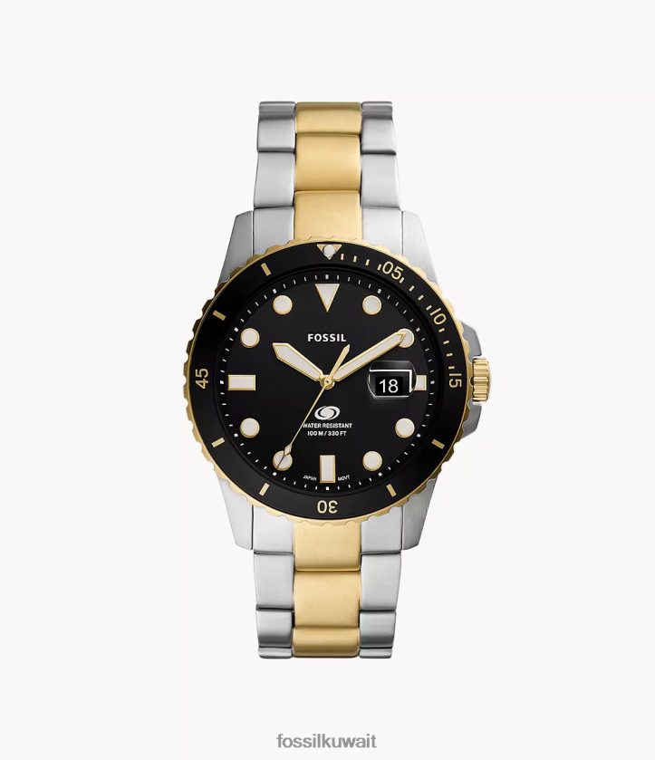 كيلووات Fossil رجال ساعة بثلاثة عقارب من الفولاذ المقاوم للصدأ أزرق 2F6F21369 يشاهد