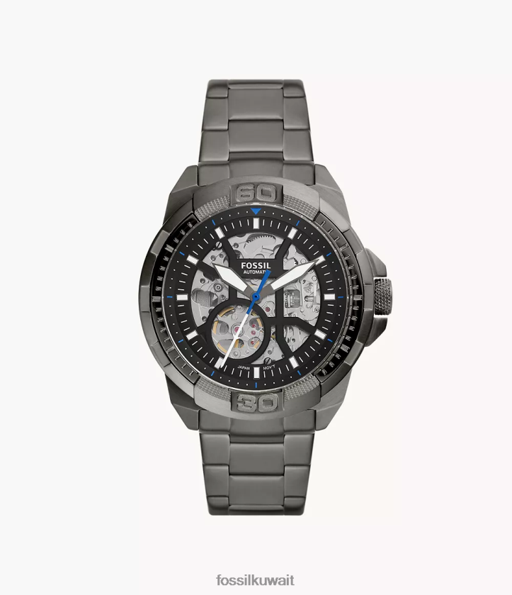 كيلووات Fossil رجال ساعة برونسون أوتوماتيكية من الستانلس ستيل دخان 2F6F21388 يشاهد