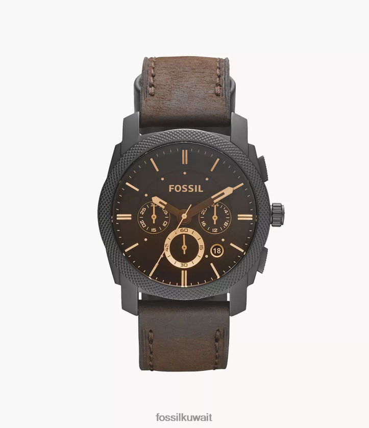 كيلووات Fossil رجال ساعة جلدية كرونوغراف متوسطة الحجم بني 2F6F21435 يشاهد