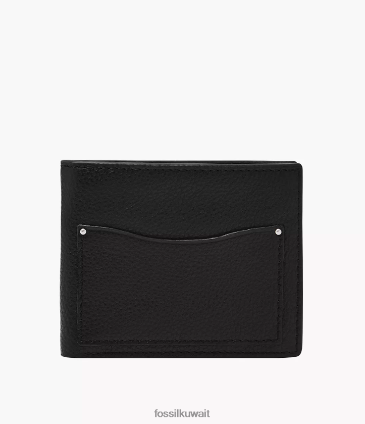 كيلووات Fossil رجال أندرسون ثنائي الطي أسود 2F6F21693 محفظة