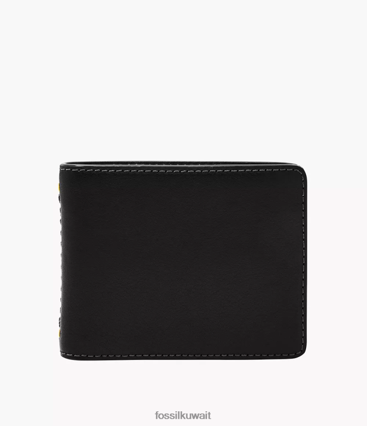 كيلووات Fossil رجال تريمونت ثنائي الطي أسود 2F6F21702 محفظة