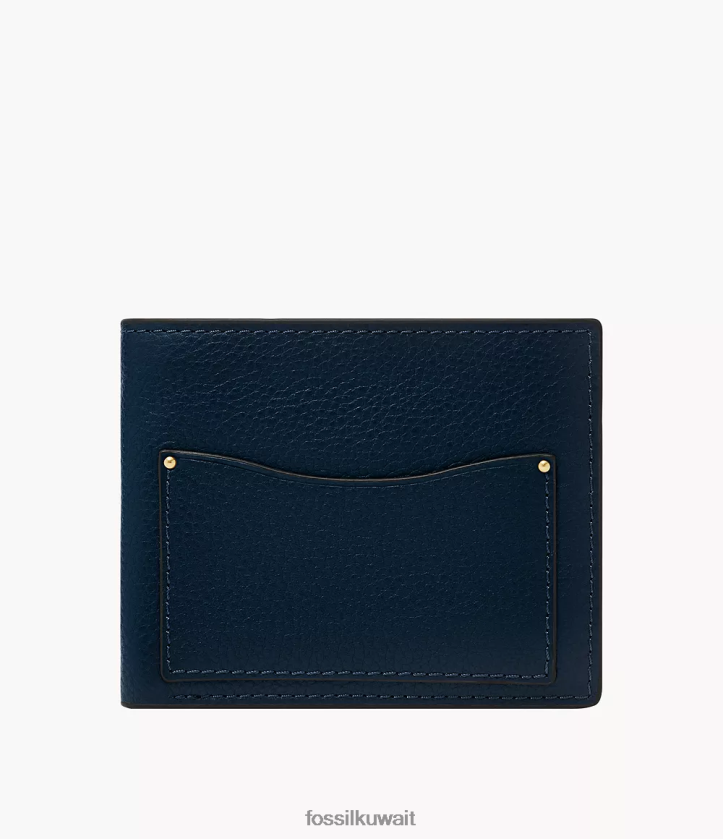 كيلووات Fossil رجال جيب أندرسون للعملات المعدنية ثنائي الطي القوات البحرية 2F6F21708 محفظة