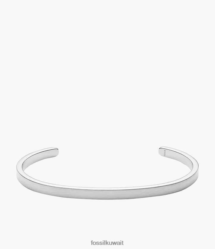 كيلووات Fossil رجال سوار الكفة الفولاذ المقاوم للصدأ أمريكانا الحديثة لهجة الفضة 2F6F21853 مجوهرات