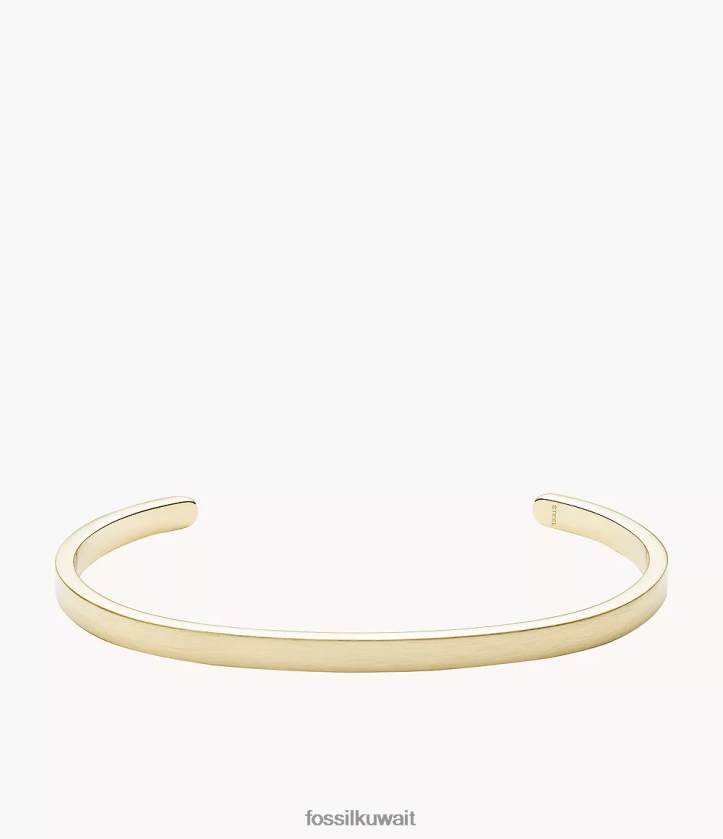 كيلووات Fossil رجال سوار الكفة الفولاذ المقاوم للصدأ أمريكانا الحديثة نغمة ذهبية 2F6F21881 مجوهرات