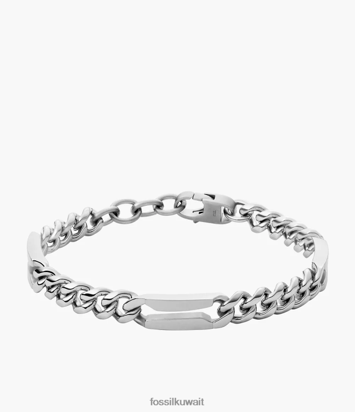 كيلووات Fossil رجال سوار سلسلة من الفولاذ المقاوم للصدأ لهجة الفضة 2F6F21899 مجوهرات