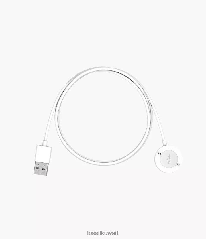 كيلووات Fossil نحيف شاحن سريع للساعة الذكية الجيل السادس أبيض 2F6F219 يشاهد