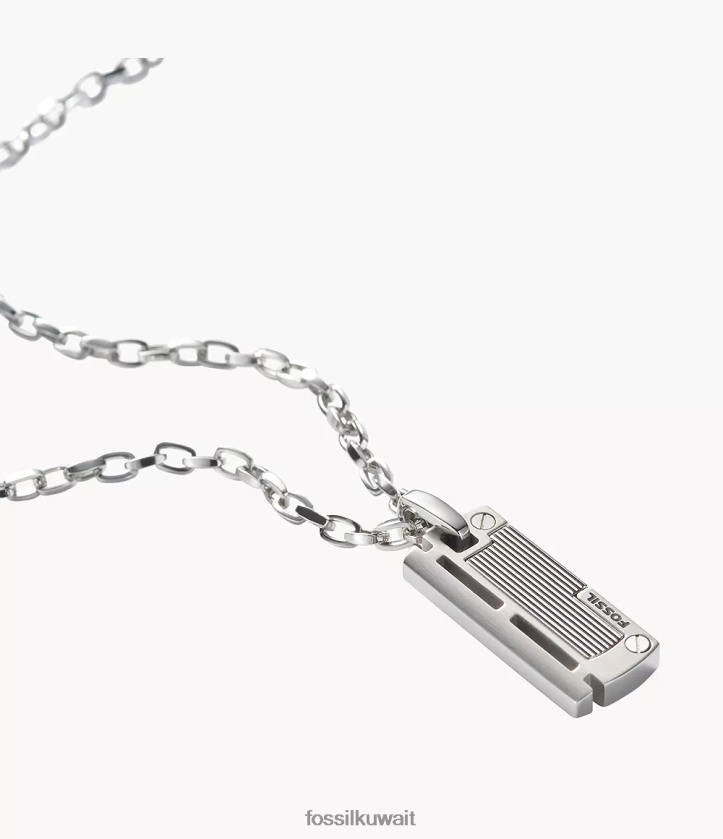 كيلووات Fossil رجال قلادة فضة 2F6F21954 مجوهرات