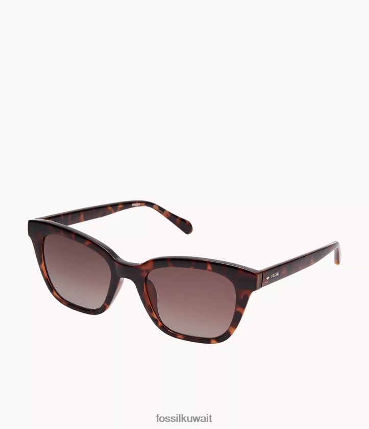كيلووات Fossil نحيف بريتني النظارات الشمسية المربعة بني 2F6F21961 ملحق