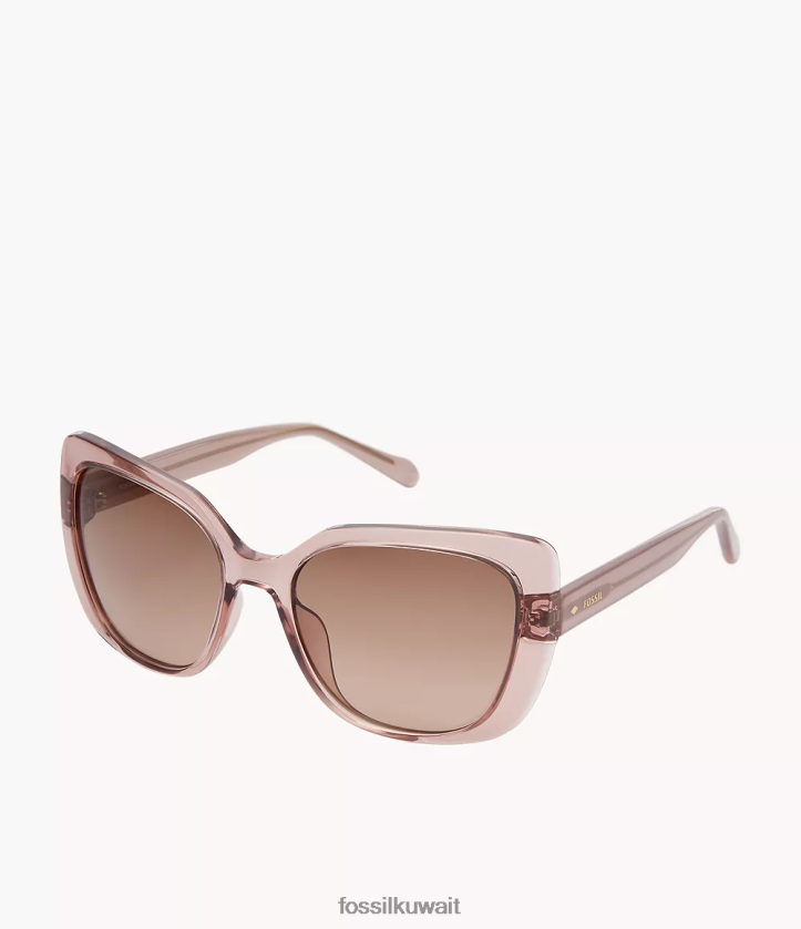 كيلووات Fossil نحيف نظارة شمسية مربعة كيت بني 2F6F21977 ملحق