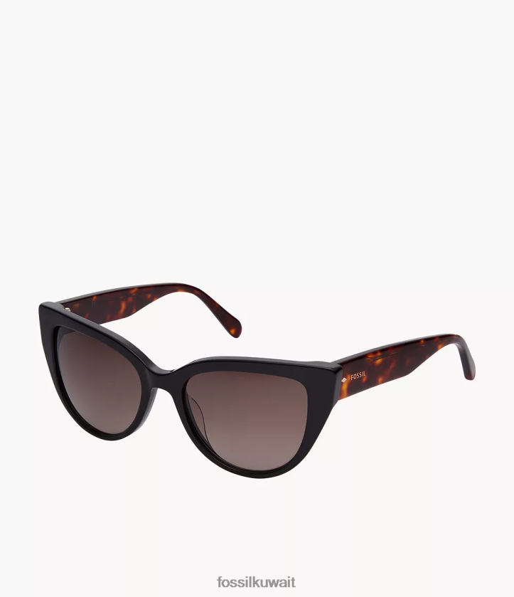 كيلووات Fossil نحيف نورا نظارات عين القطة بني 2F6F21990 ملحق
