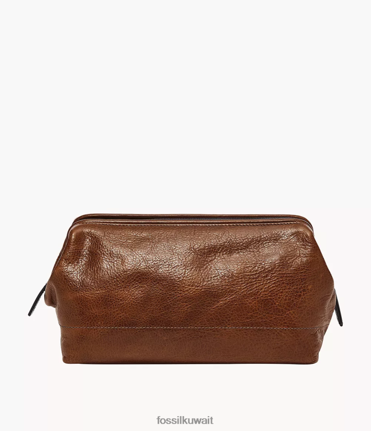 كيلووات Fossil رجال طقم حلاقة مؤطر للسفر كونياك 2F6F22015 شنطة