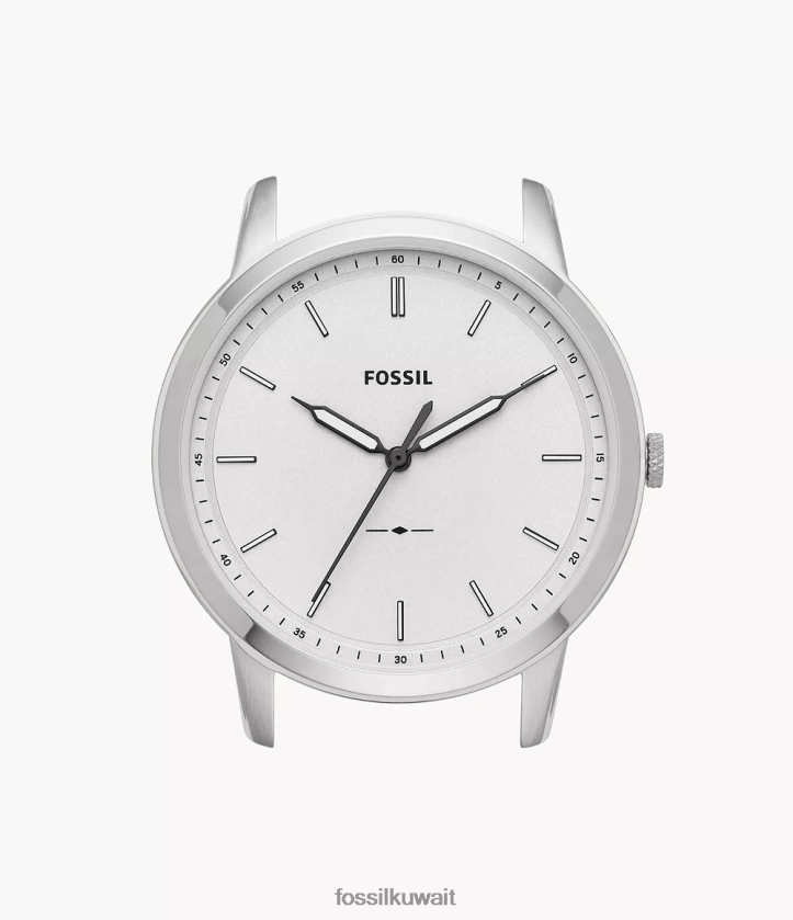 كيلووات Fossil رجال علبة الساعة النحيفة ذات الثلاث عقارب أبيض 2F6F22028 ملحق