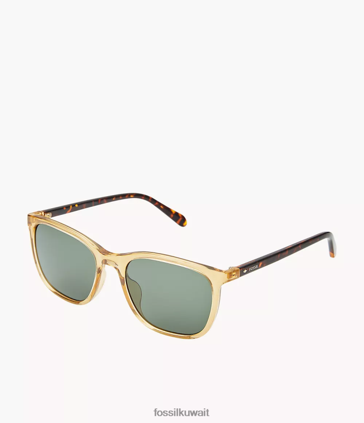 كيلووات Fossil رجال النظارات الشمسية المستطيلة جوليان أخضر 2F6F22032 ملحق