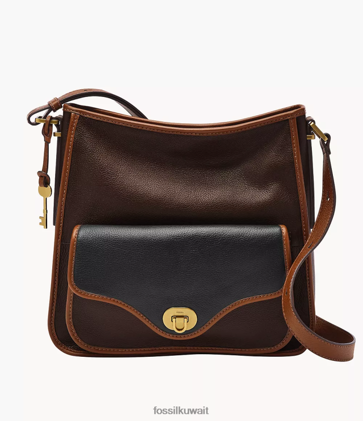 كيلووات Fossil نحيف المتشرد التراث بني غامق 2F6F2423 شنطة