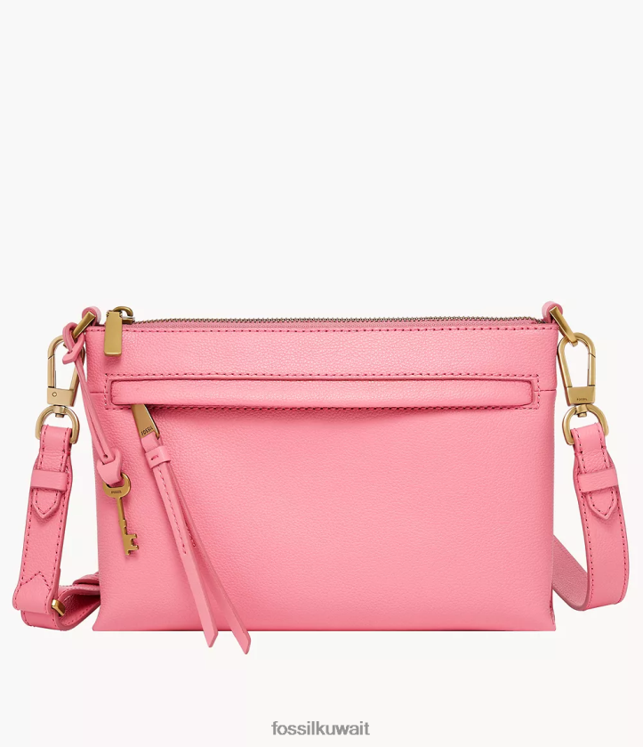 كيلووات Fossil نحيف حقيبة كروس صغيرة من كيرا لون القرنفل 2F6F2518 شنطة