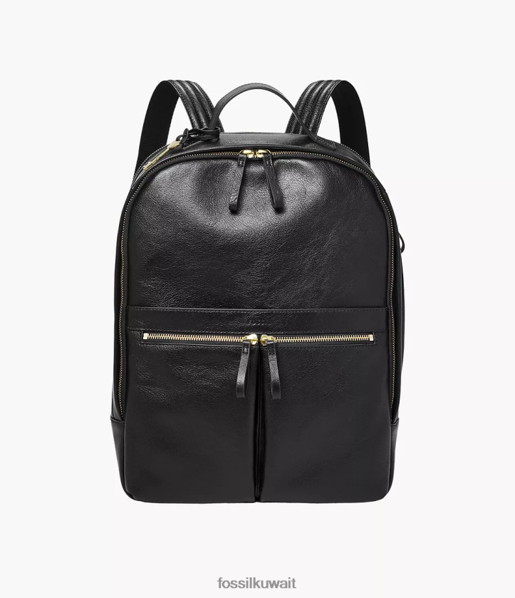 كيلووات Fossil نحيف حقيبة ظهر للكمبيوتر المحمول من تيس أسود 2F6F2557 شنطة