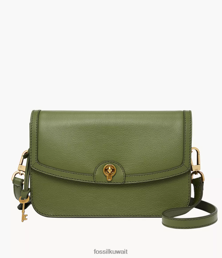 كيلووات Fossil نحيف اينسلي كروس بودي زيتون 2F6F2661 شنطة