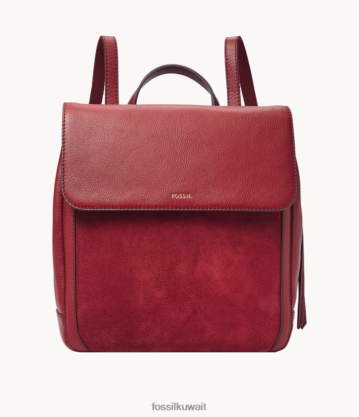 كيلووات Fossil نحيف حقيبة ظهر كلير أحمر 2F6F2720 شنطة