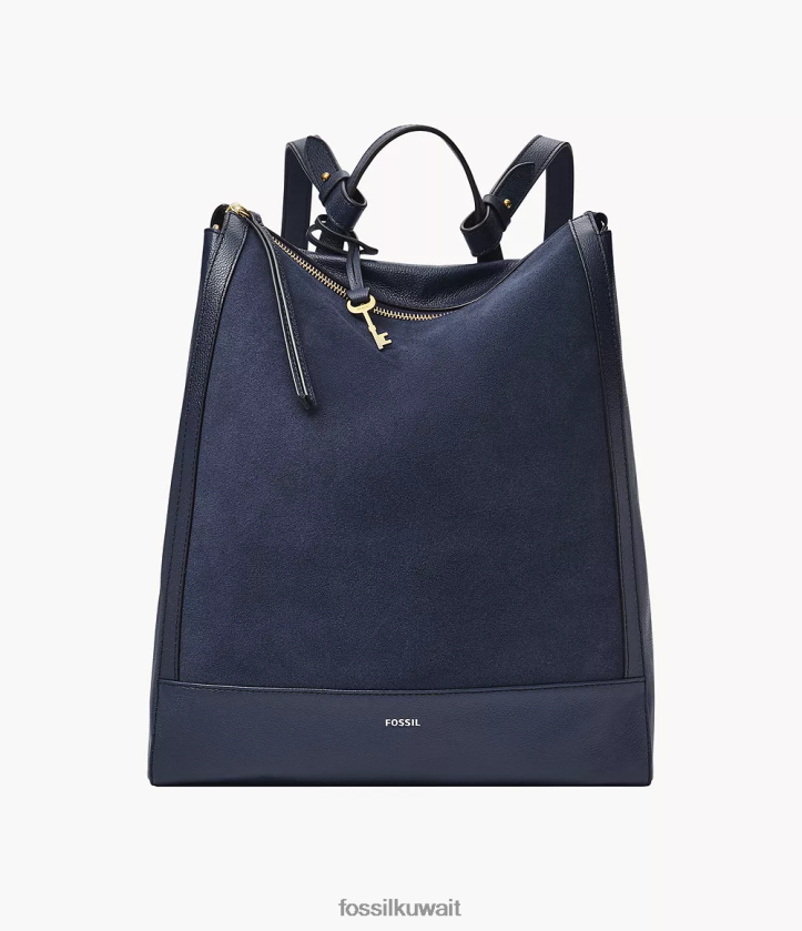 كيلووات Fossil نحيف حقيبة الظهر إيلينا القابلة للتحويل القوات البحرية 2F6F2726 شنطة