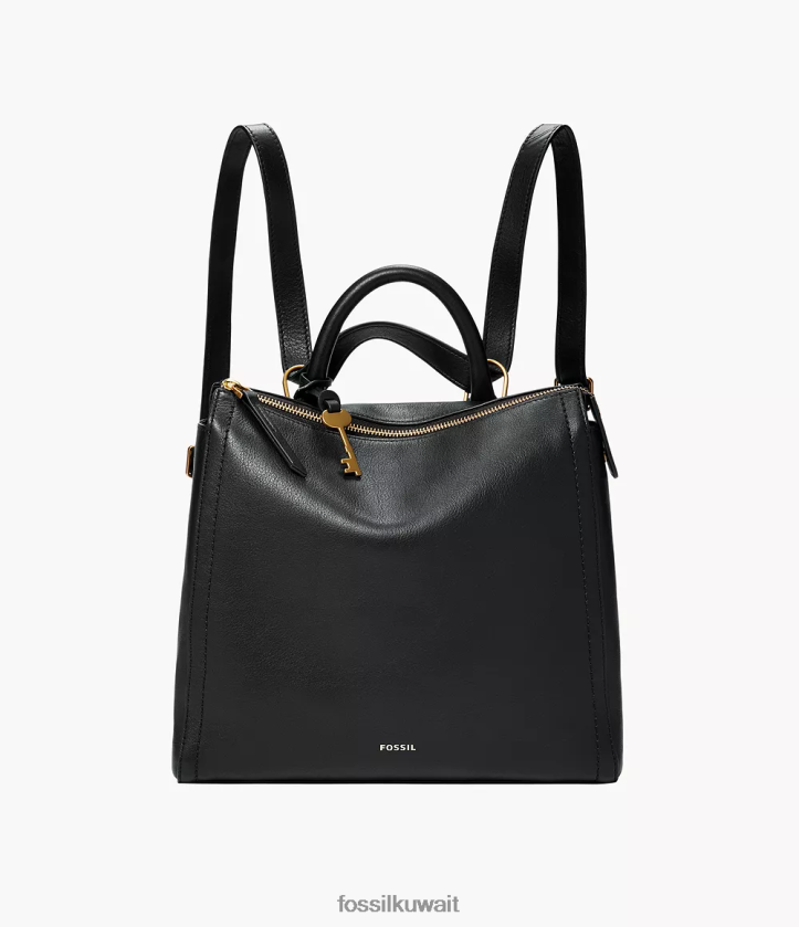 كيلووات Fossil نحيف حقيبة ظهر باركر صغيرة قابلة للتحويل أسود 2F6F2728 شنطة
