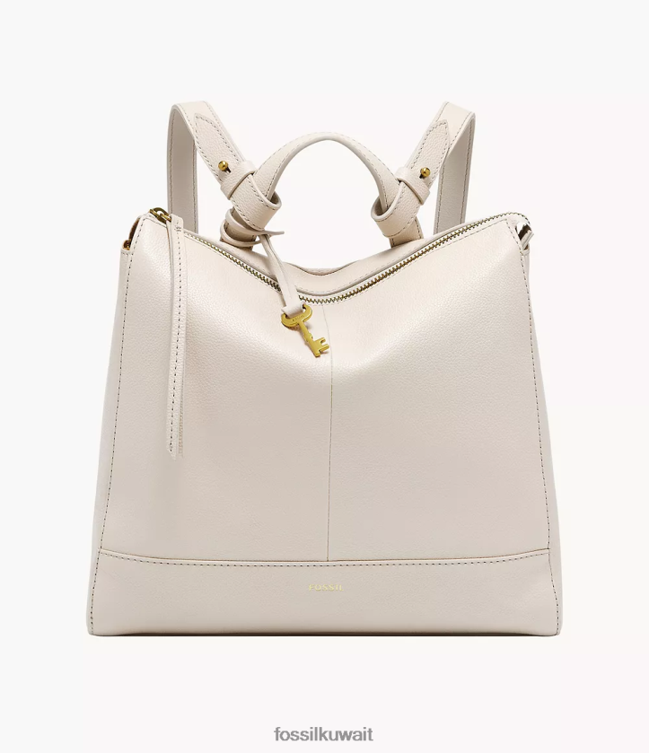 كيلووات Fossil نحيف حقيبة ظهر إيلينا الصغيرة القابلة للتحويل أبيض 2F6F2734 شنطة