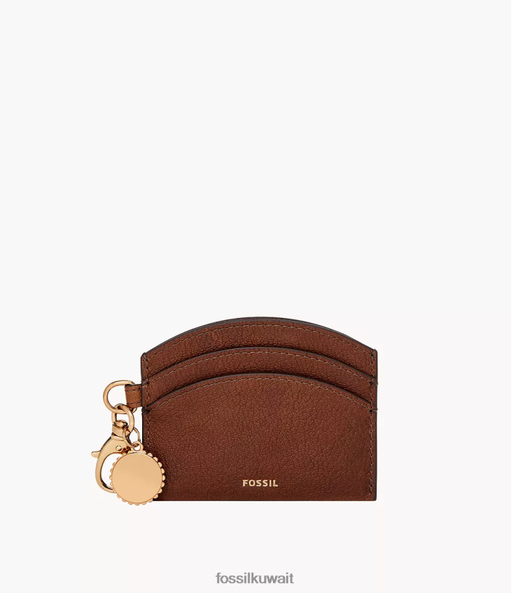 كيلووات Fossil نحيف حالة بطاقة بولي بني 2F6F2748 محفظة
