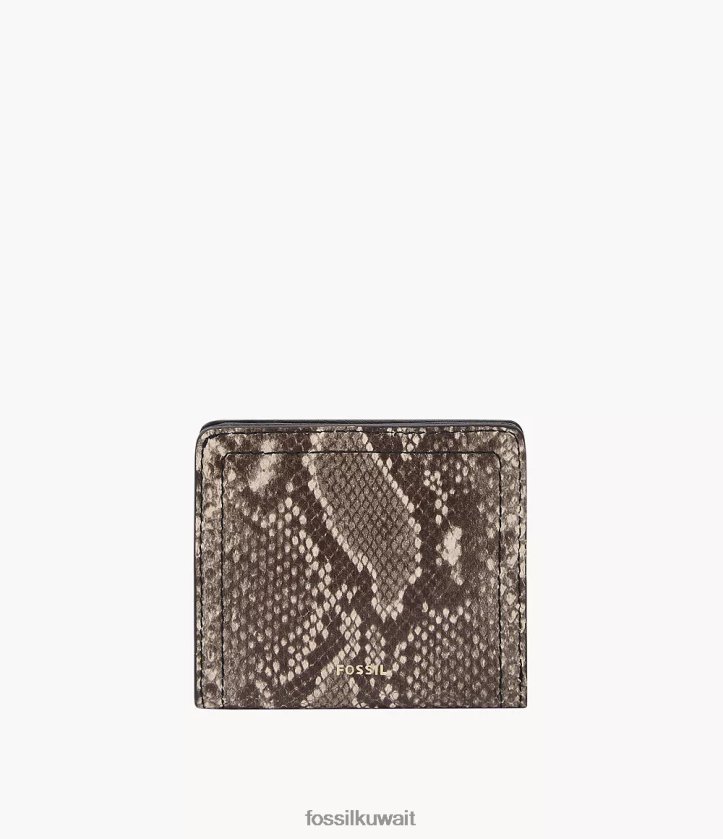 كيلووات Fossil نحيف لوغان ثنائي الطي صغير طباعة الثعبان 2F6F2750 محفظة