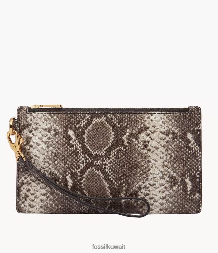 كيلووات Fossil نحيف معصمه صغيره طباعة الثعبان 2F6F2752 محفظة