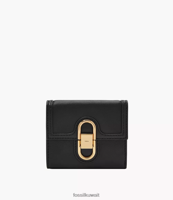 كيلووات Fossil نحيف أفونديل ثلاثي الطي أسود 2F6F2759 محفظة