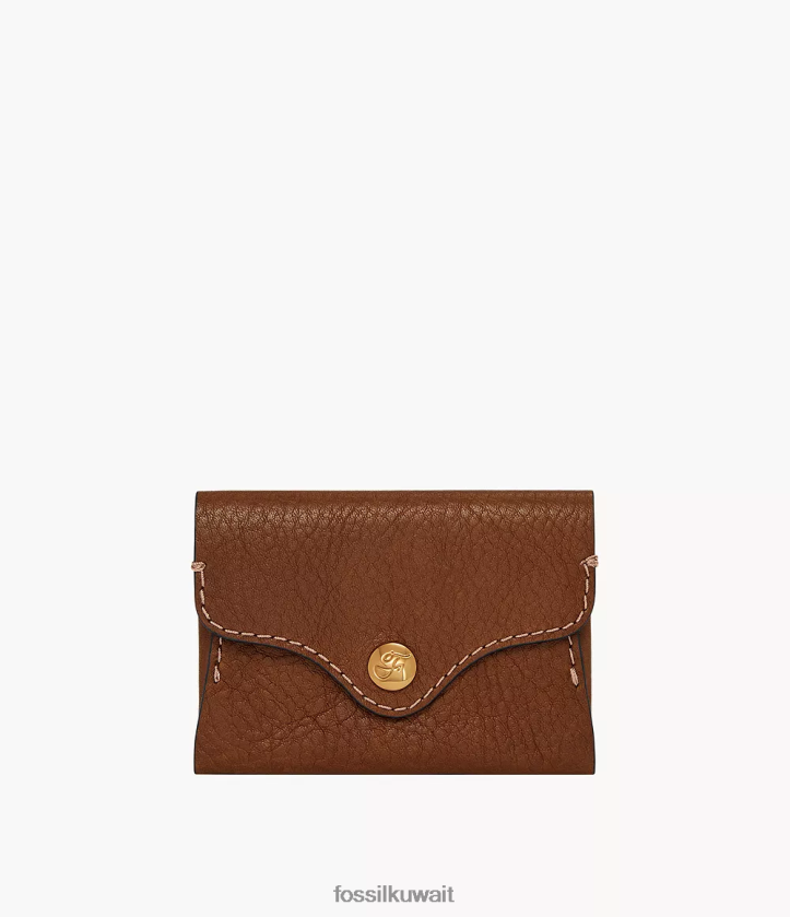 كيلووات Fossil نحيف حالة بطاقة التراث بني 2F6F2766 محفظة