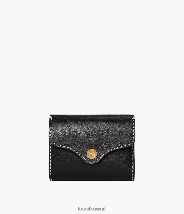 كيلووات Fossil نحيف ثلاثي التراث أسود 2F6F2768 محفظة