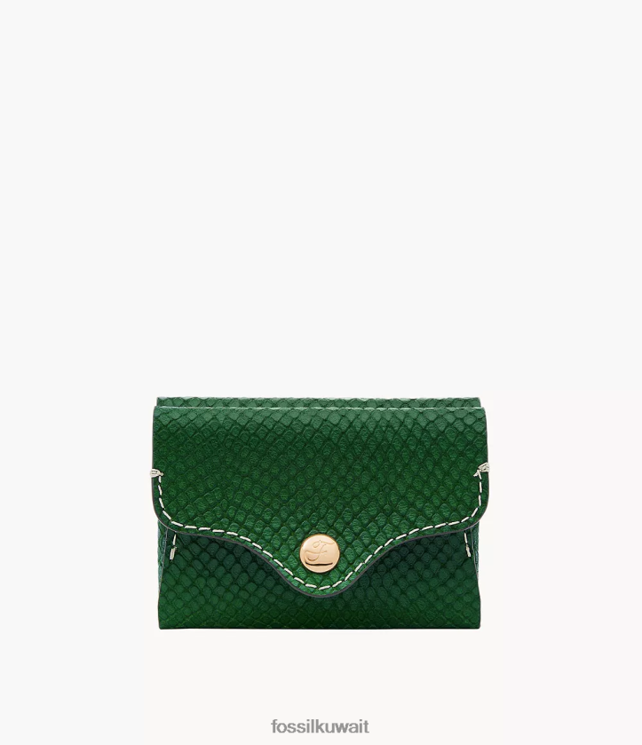 كيلووات Fossil نحيف حالة بطاقة التراث أخضر 2F6F2772 محفظة
