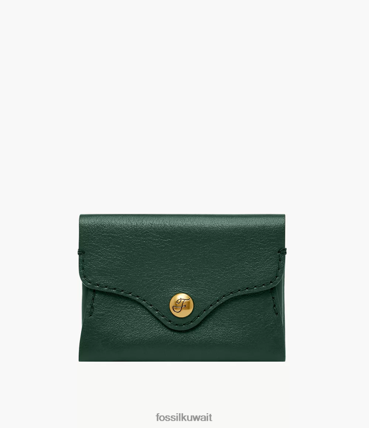 كيلووات Fossil نحيف حالة بطاقة التراث أخضر 2F6F2879 محفظة