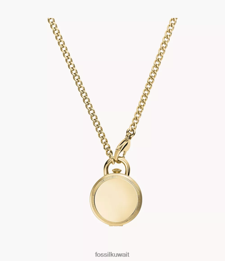 كيلووات Fossil نحيف ساعة جاكلين بثلاثة عقارب من الفولاذ المقاوم للصدأ نغمة ذهبية 2F6F2898 مجوهرات