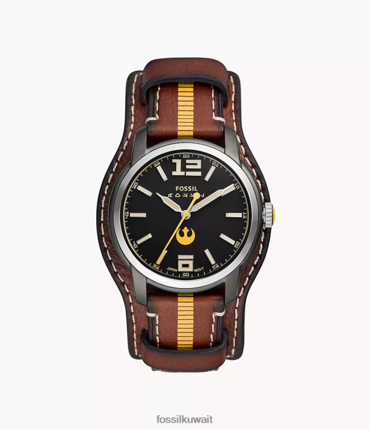 كيلووات Fossil نحيف إصدار محدود من ساعة ستار وورز هان سولو الجلدية بني 2F6F290 يشاهد