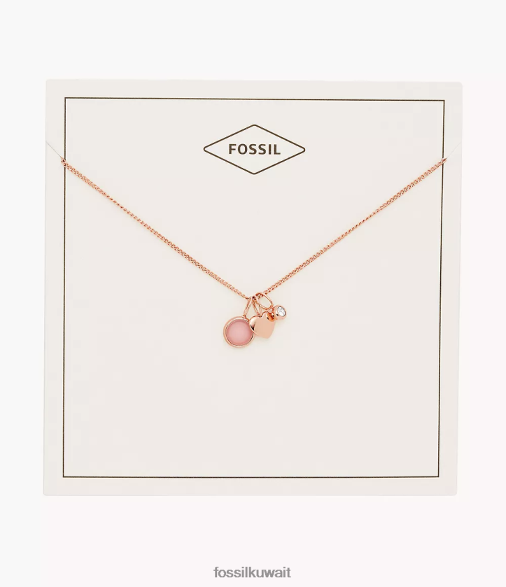 كيلووات Fossil نحيف جورجيا القلب وقلادة الكوارتز الإلكترونية روس 2F6F2925 مجوهرات