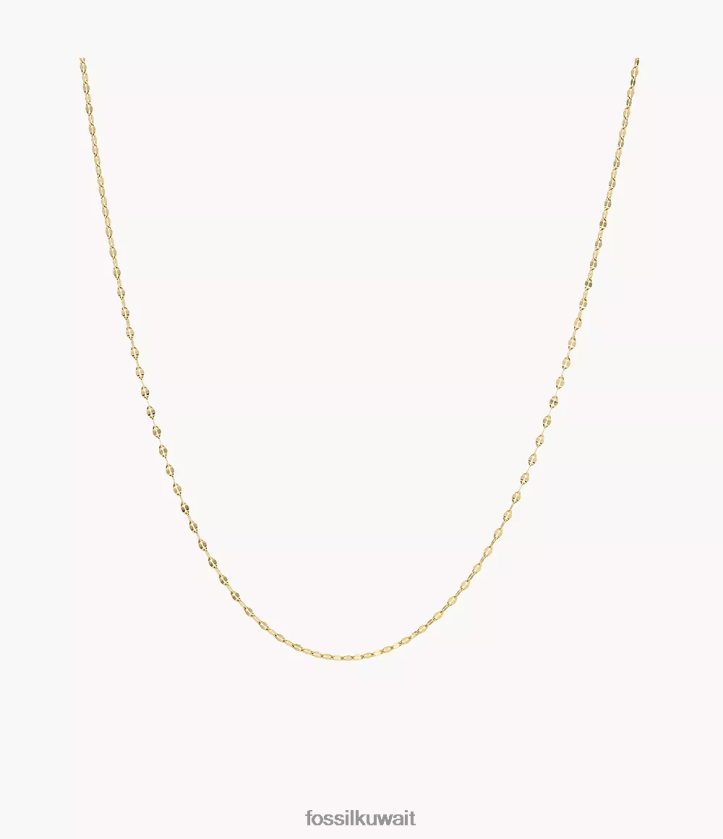 كيلووات Fossil نحيف كورا أوه قلادة سلسلة من الفولاذ المقاوم للصدأ ساحرة للغاية نغمة ذهبية 2F6F2933 مجوهرات