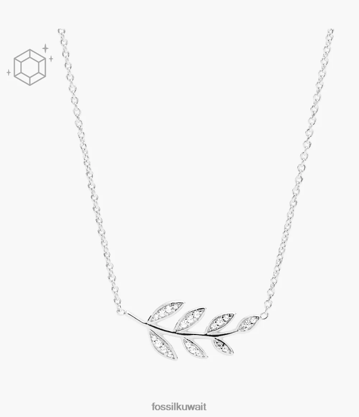 كيلووات Fossil نحيف قلادة غصن الزيتون من إليوت فضة 2F6F2938 مجوهرات