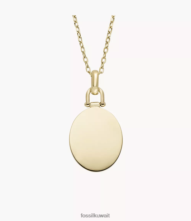 كيلووات Fossil نحيف ولفت قلادة قلادة الفولاذ المقاوم للصدأ نغمة ذهبية 2F6F2942 مجوهرات