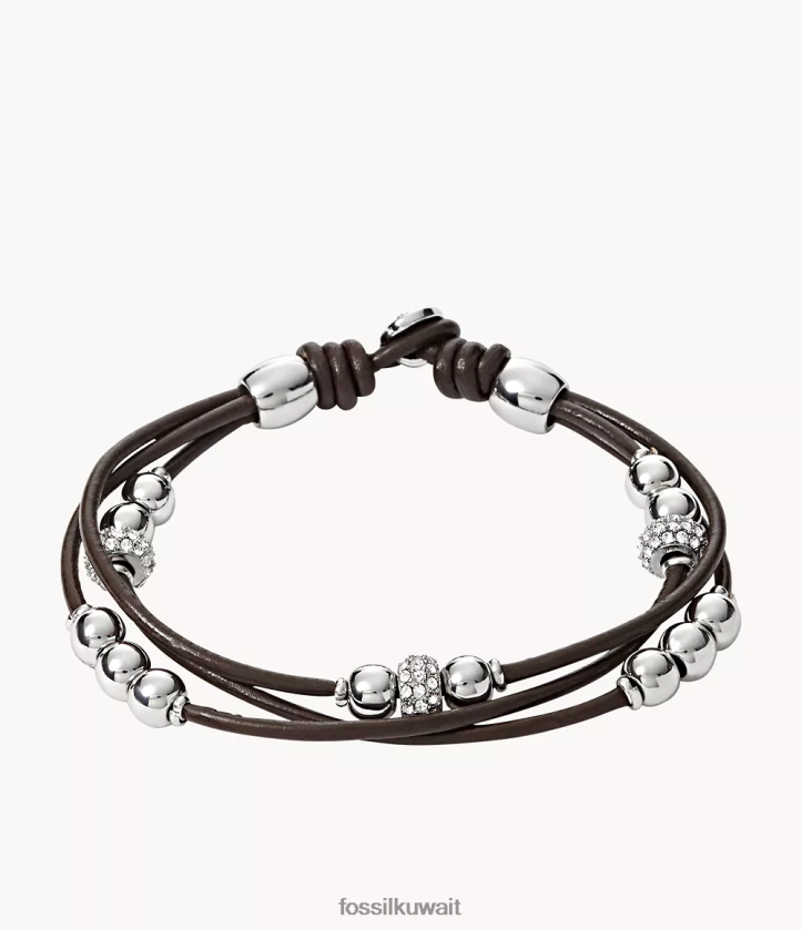 كيلووات Fossil نحيف سوار لف المعصم من سادي رونديل بني 2F6F2972 مجوهرات