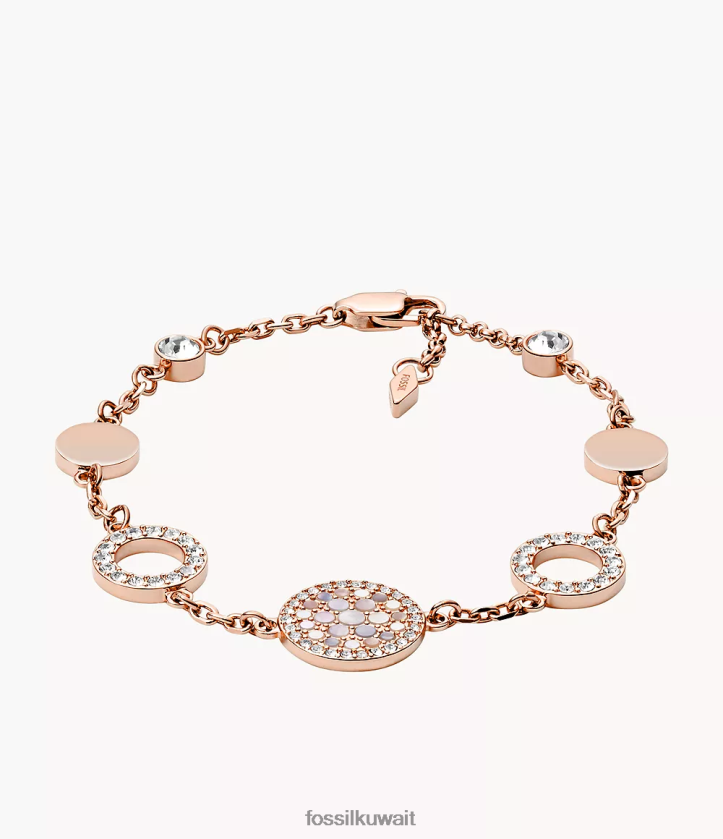 كيلووات Fossil نحيف فال فسيفساء سوار محطة القرص أم لؤلؤة 2F6F2974 مجوهرات