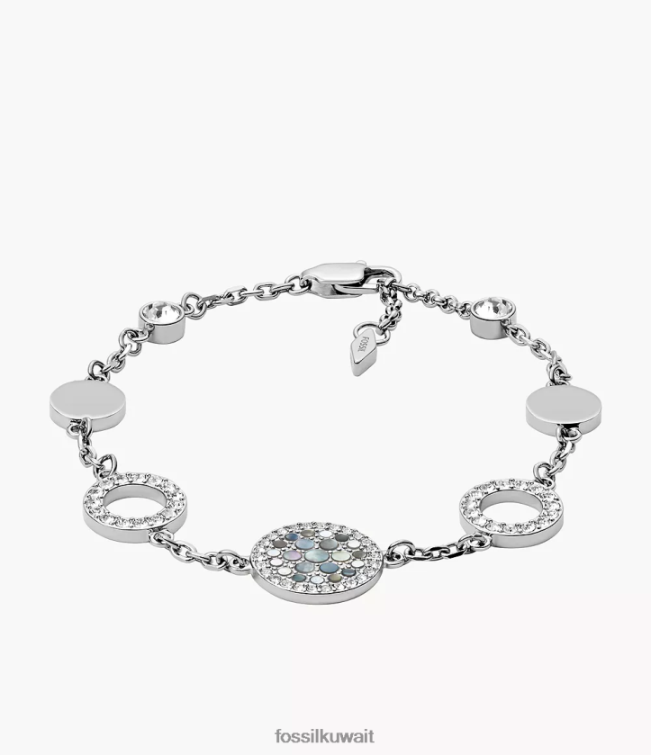 كيلووات Fossil نحيف فال فسيفساء سوار محطة القرص أم لؤلؤة 2F6F2994 مجوهرات